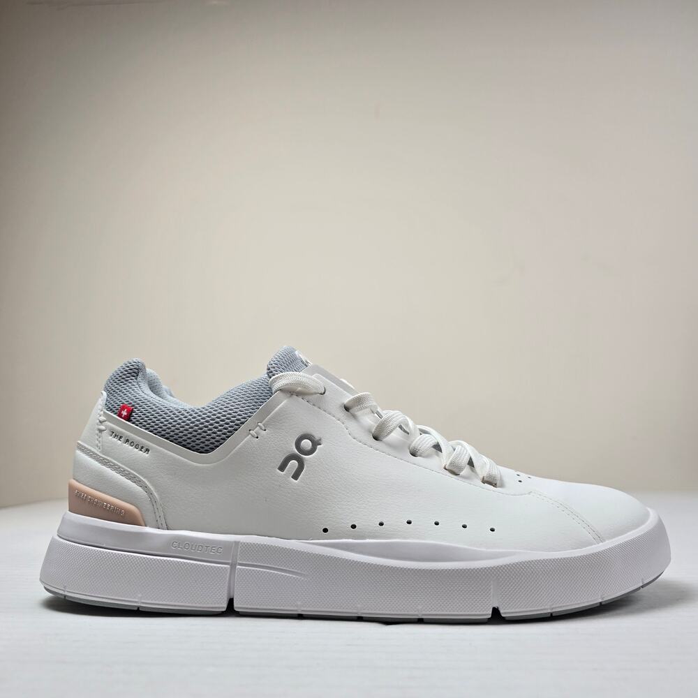 On Running The Roger Advantage Womens Sz 9.5 Rosehip White Sneakers Tennis Shoes